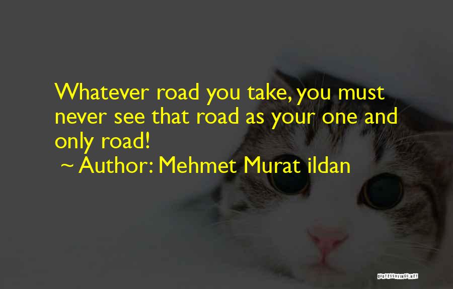 Mehmet Murat Ildan Quotes: Whatever Road You Take, You Must Never See That Road As Your One And Only Road!
