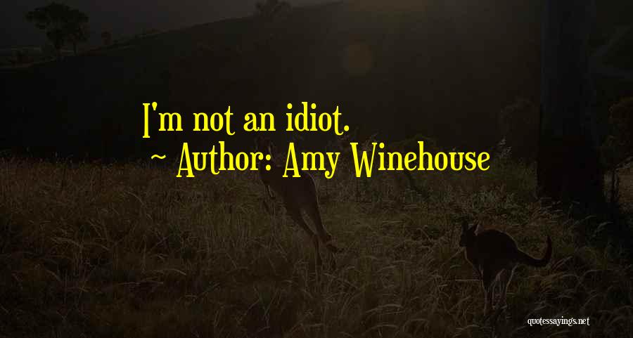 Amy Winehouse Quotes: I'm Not An Idiot.