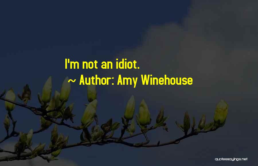 Amy Winehouse Quotes: I'm Not An Idiot.