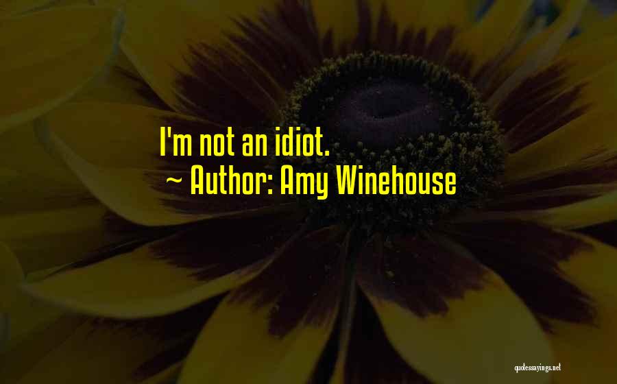 Amy Winehouse Quotes: I'm Not An Idiot.