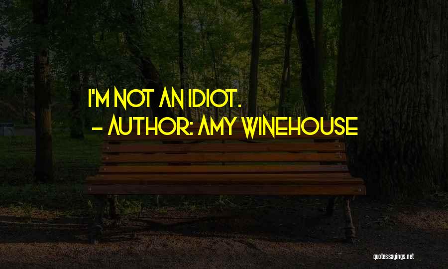 Amy Winehouse Quotes: I'm Not An Idiot.