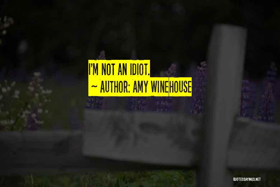 Amy Winehouse Quotes: I'm Not An Idiot.