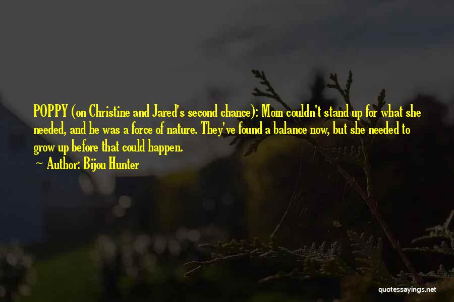 Bijou Hunter Quotes: Poppy (on Christine And Jared's Second Chance): Mom Couldn't Stand Up For What She Needed, And He Was A Force