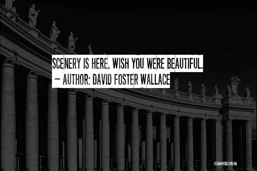 David Foster Wallace Quotes: Scenery Is Here. Wish You Were Beautiful.
