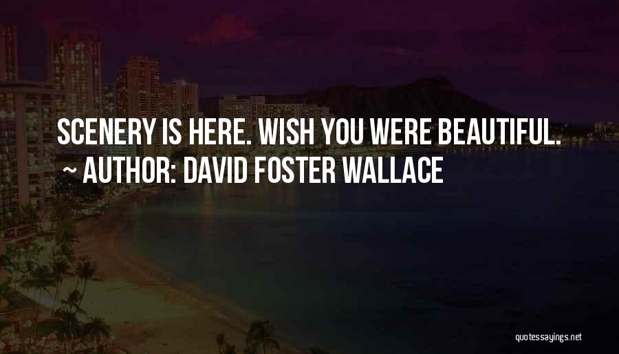 David Foster Wallace Quotes: Scenery Is Here. Wish You Were Beautiful.