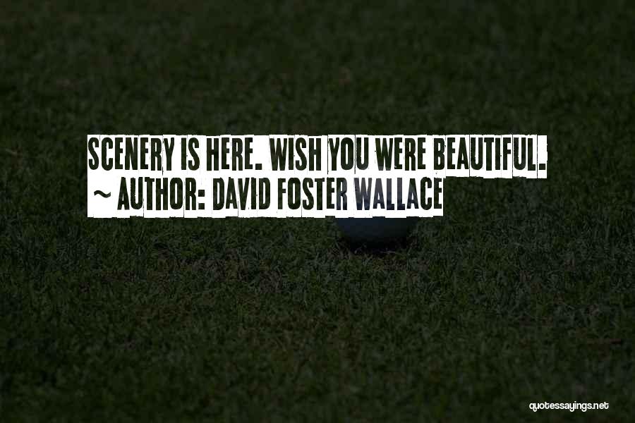 David Foster Wallace Quotes: Scenery Is Here. Wish You Were Beautiful.
