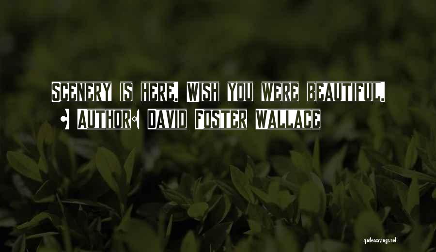 David Foster Wallace Quotes: Scenery Is Here. Wish You Were Beautiful.