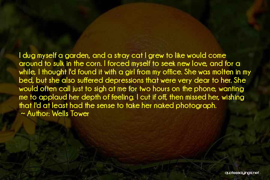 Wells Tower Quotes: I Dug Myself A Garden, And A Stray Cat I Grew To Like Would Come Around To Sulk In The