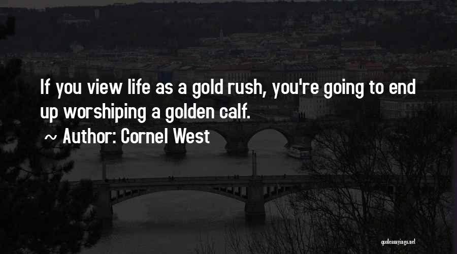 Cornel West Quotes: If You View Life As A Gold Rush, You're Going To End Up Worshiping A Golden Calf.