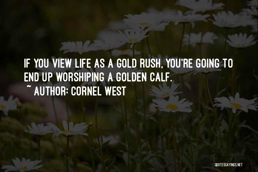 Cornel West Quotes: If You View Life As A Gold Rush, You're Going To End Up Worshiping A Golden Calf.