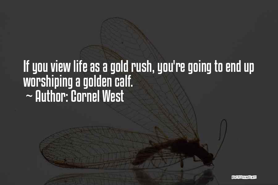 Cornel West Quotes: If You View Life As A Gold Rush, You're Going To End Up Worshiping A Golden Calf.