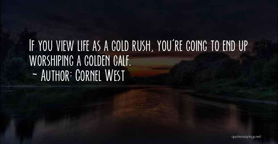 Cornel West Quotes: If You View Life As A Gold Rush, You're Going To End Up Worshiping A Golden Calf.
