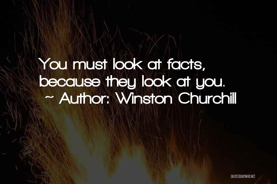 Winston Churchill Quotes: You Must Look At Facts, Because They Look At You.