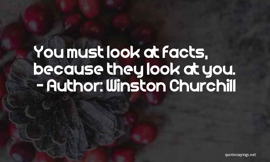 Winston Churchill Quotes: You Must Look At Facts, Because They Look At You.