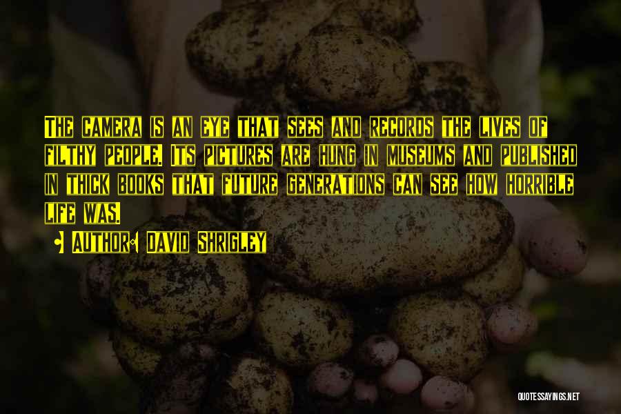 David Shrigley Quotes: The Camera Is An Eye That Sees And Records The Lives Of Filthy People. Its Pictures Are Hung In Museums