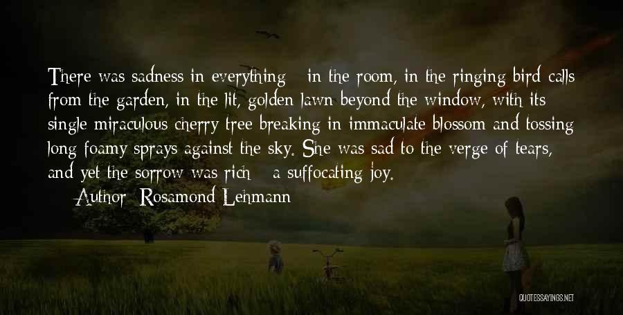 Rosamond Lehmann Quotes: There Was Sadness In Everything - In The Room, In The Ringing Bird-calls From The Garden, In The Lit, Golden