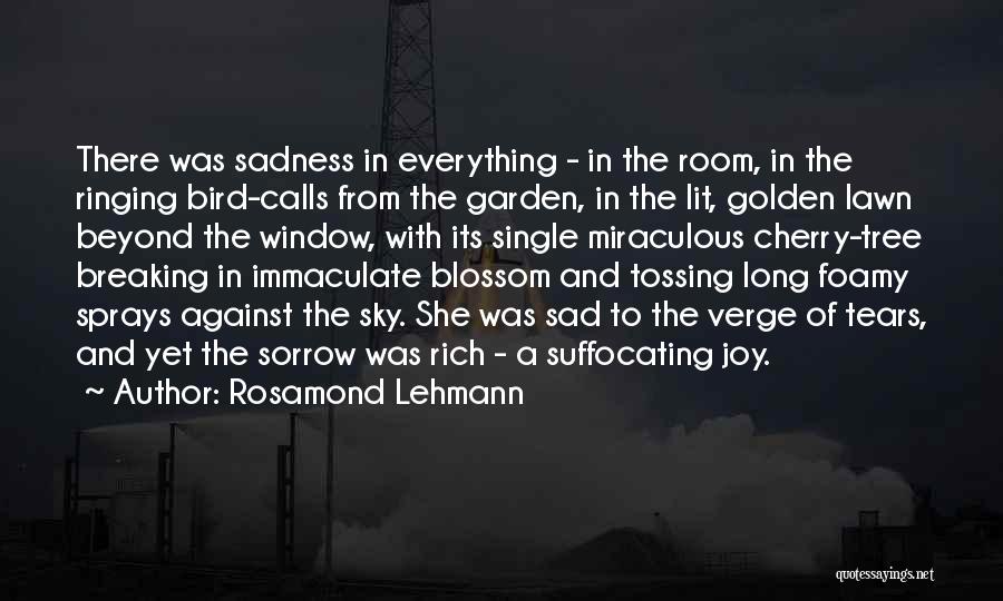 Rosamond Lehmann Quotes: There Was Sadness In Everything - In The Room, In The Ringing Bird-calls From The Garden, In The Lit, Golden