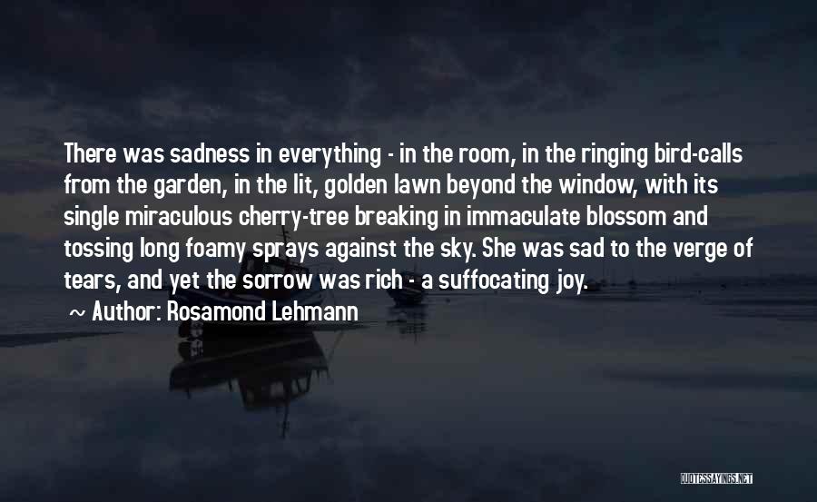 Rosamond Lehmann Quotes: There Was Sadness In Everything - In The Room, In The Ringing Bird-calls From The Garden, In The Lit, Golden