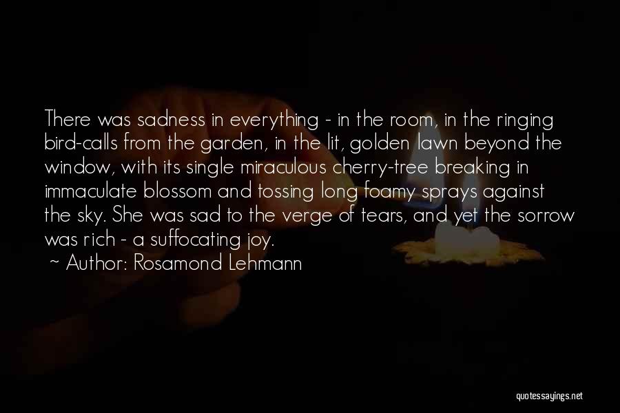 Rosamond Lehmann Quotes: There Was Sadness In Everything - In The Room, In The Ringing Bird-calls From The Garden, In The Lit, Golden