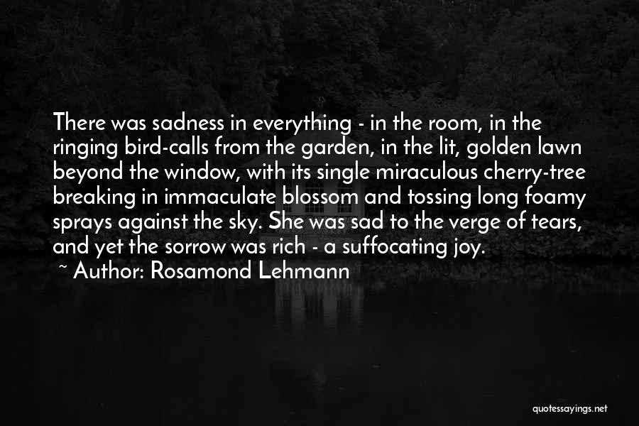 Rosamond Lehmann Quotes: There Was Sadness In Everything - In The Room, In The Ringing Bird-calls From The Garden, In The Lit, Golden