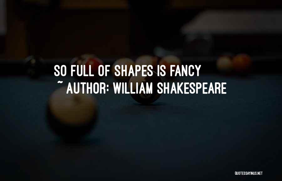 William Shakespeare Quotes: So Full Of Shapes Is Fancy