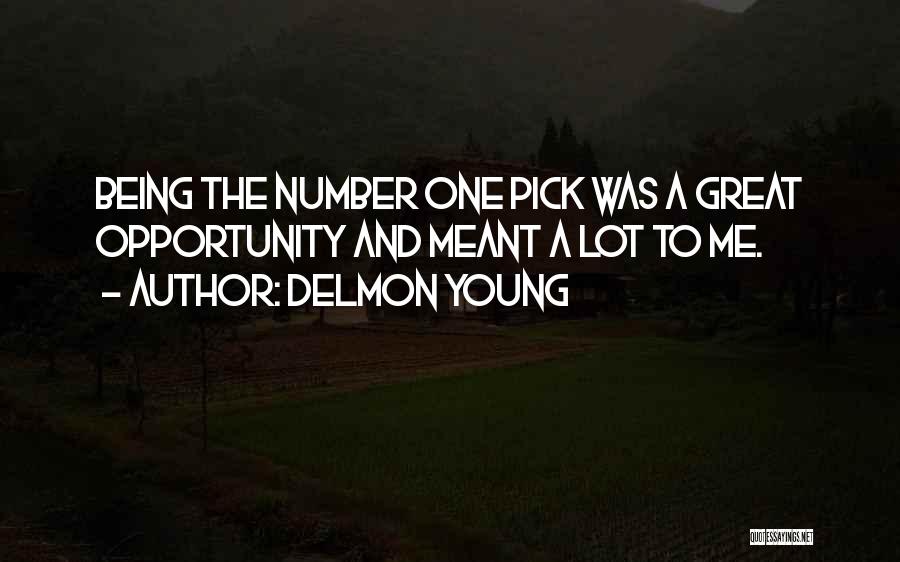 Delmon Young Quotes: Being The Number One Pick Was A Great Opportunity And Meant A Lot To Me.