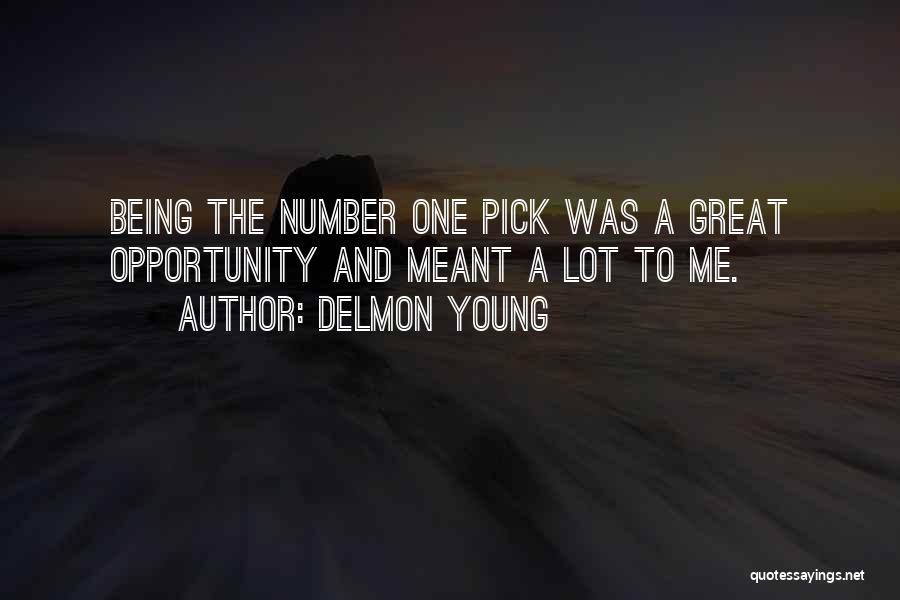 Delmon Young Quotes: Being The Number One Pick Was A Great Opportunity And Meant A Lot To Me.