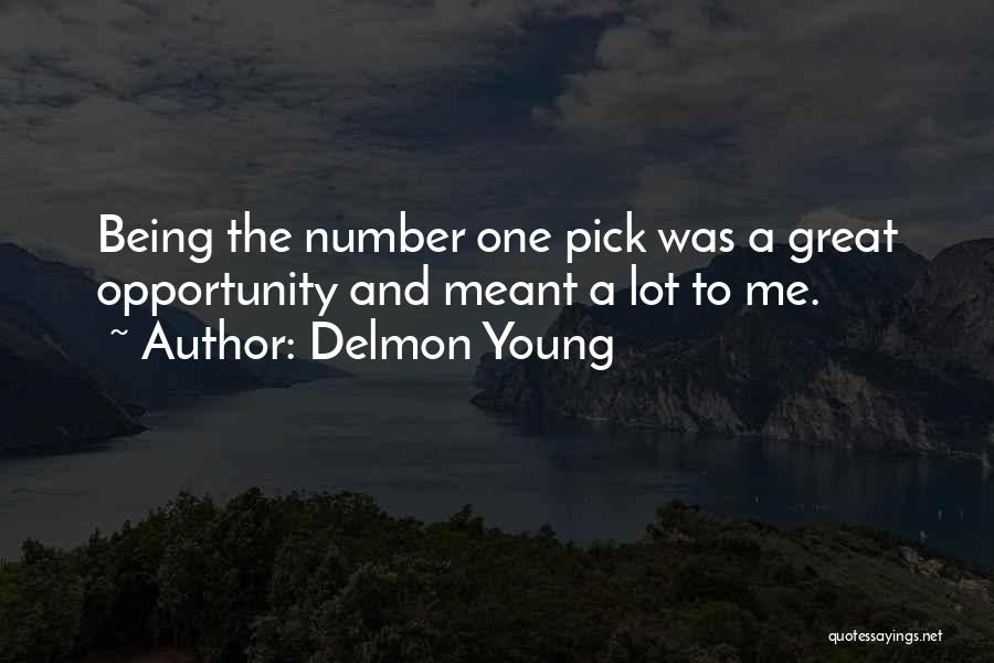 Delmon Young Quotes: Being The Number One Pick Was A Great Opportunity And Meant A Lot To Me.