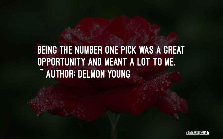 Delmon Young Quotes: Being The Number One Pick Was A Great Opportunity And Meant A Lot To Me.