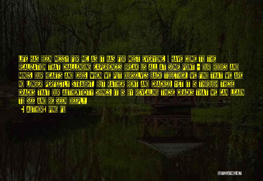 Ping Fu Quotes: Life Has Been Messy For Me, As It Has For Most Everyone. I Have Come To The Realization That Challenging