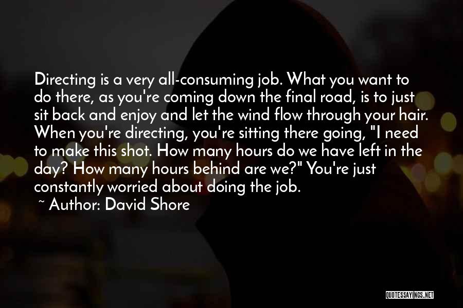 David Shore Quotes: Directing Is A Very All-consuming Job. What You Want To Do There, As You're Coming Down The Final Road, Is