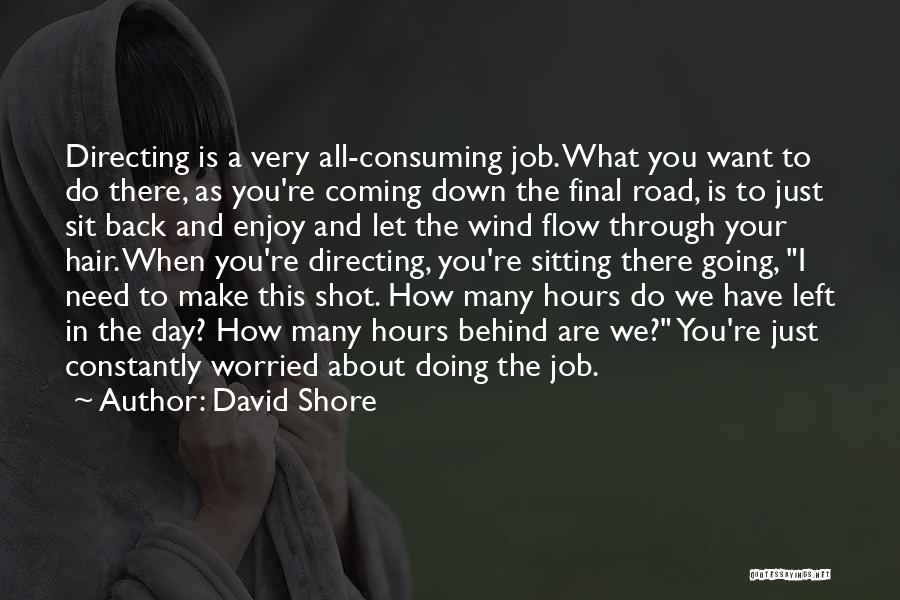 David Shore Quotes: Directing Is A Very All-consuming Job. What You Want To Do There, As You're Coming Down The Final Road, Is