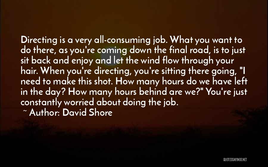 David Shore Quotes: Directing Is A Very All-consuming Job. What You Want To Do There, As You're Coming Down The Final Road, Is