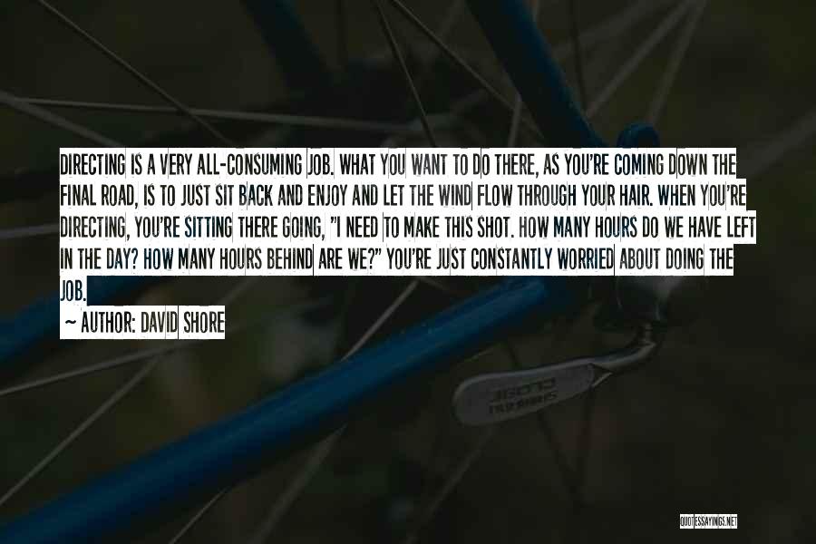 David Shore Quotes: Directing Is A Very All-consuming Job. What You Want To Do There, As You're Coming Down The Final Road, Is