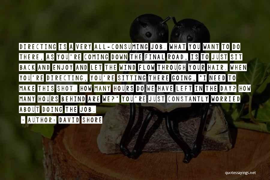 David Shore Quotes: Directing Is A Very All-consuming Job. What You Want To Do There, As You're Coming Down The Final Road, Is