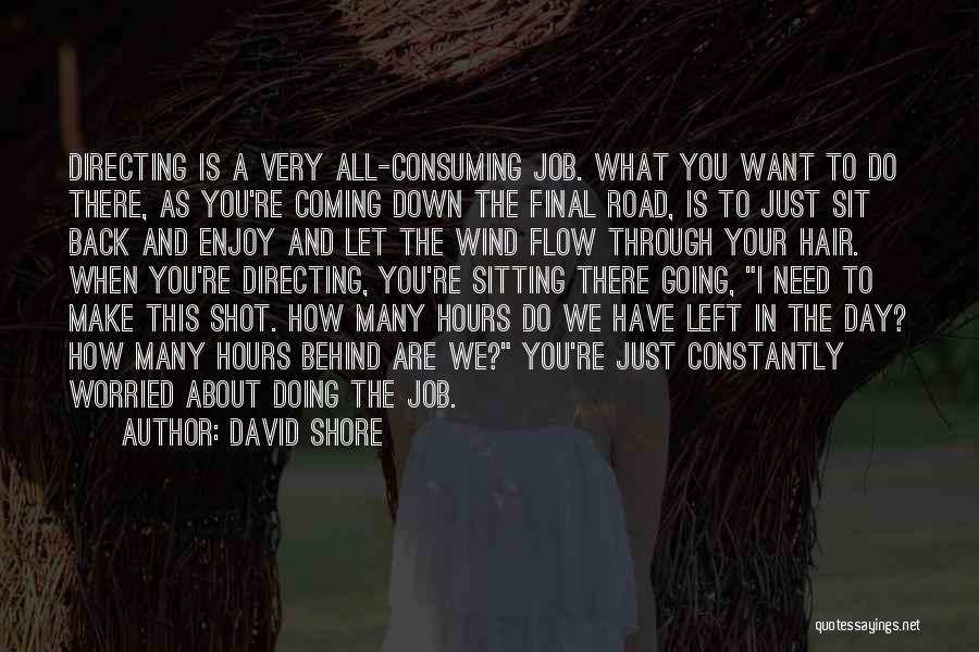 David Shore Quotes: Directing Is A Very All-consuming Job. What You Want To Do There, As You're Coming Down The Final Road, Is