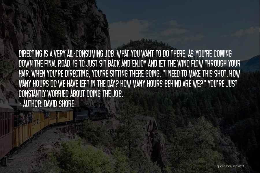 David Shore Quotes: Directing Is A Very All-consuming Job. What You Want To Do There, As You're Coming Down The Final Road, Is