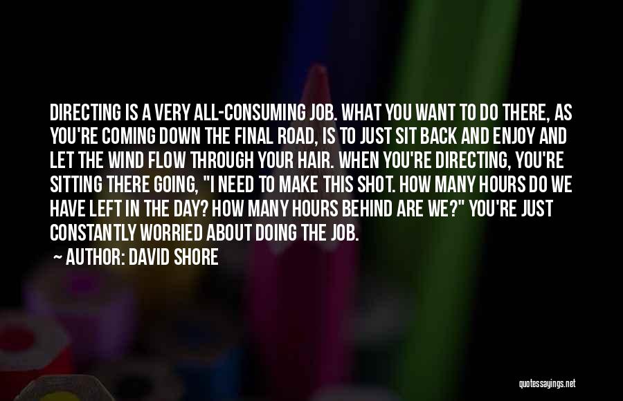 David Shore Quotes: Directing Is A Very All-consuming Job. What You Want To Do There, As You're Coming Down The Final Road, Is