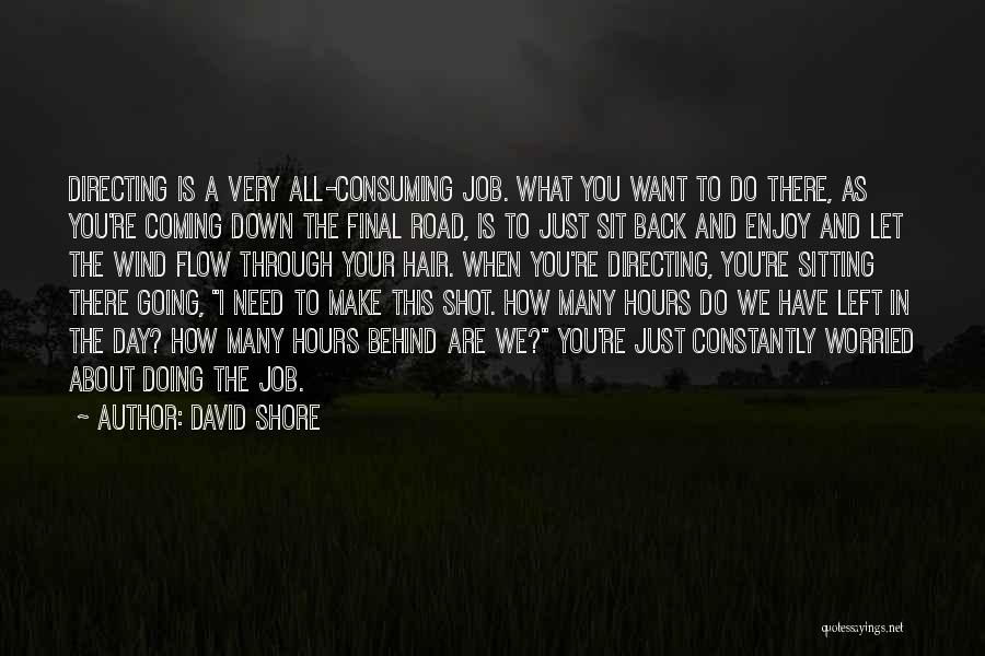 David Shore Quotes: Directing Is A Very All-consuming Job. What You Want To Do There, As You're Coming Down The Final Road, Is