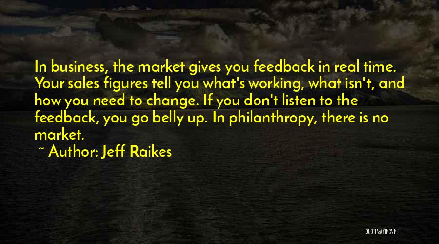 Jeff Raikes Quotes: In Business, The Market Gives You Feedback In Real Time. Your Sales Figures Tell You What's Working, What Isn't, And