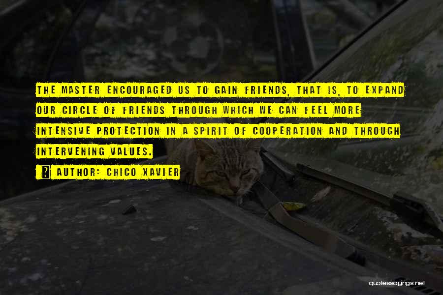 Chico Xavier Quotes: The Master Encouraged Us To Gain Friends, That Is, To Expand Our Circle Of Friends Through Which We Can Feel
