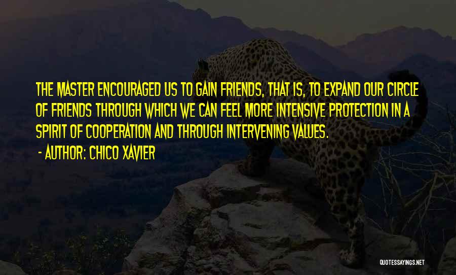 Chico Xavier Quotes: The Master Encouraged Us To Gain Friends, That Is, To Expand Our Circle Of Friends Through Which We Can Feel