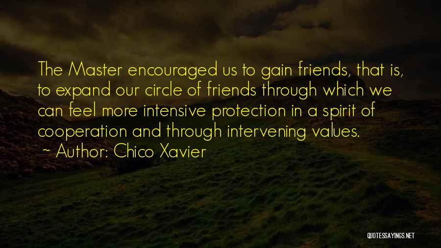 Chico Xavier Quotes: The Master Encouraged Us To Gain Friends, That Is, To Expand Our Circle Of Friends Through Which We Can Feel