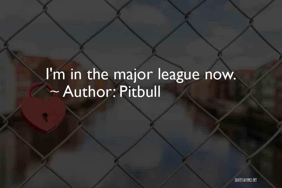 Pitbull Quotes: I'm In The Major League Now.