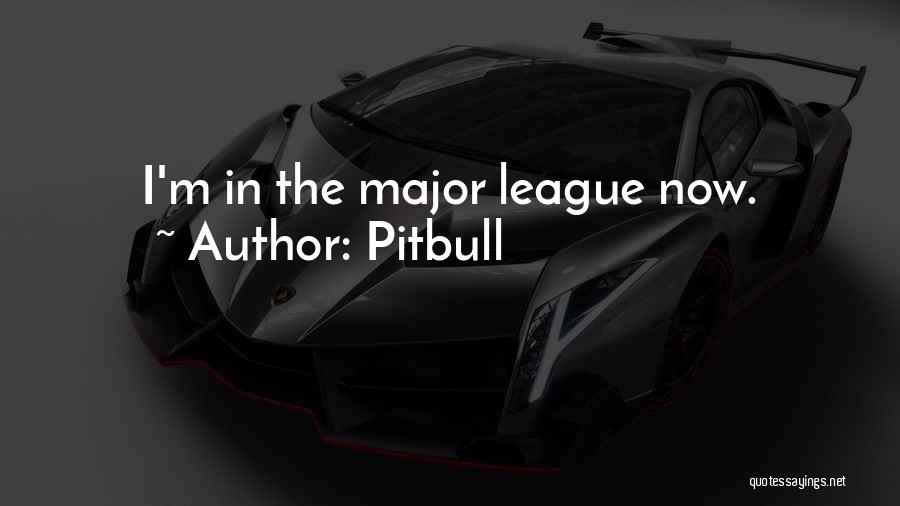 Pitbull Quotes: I'm In The Major League Now.