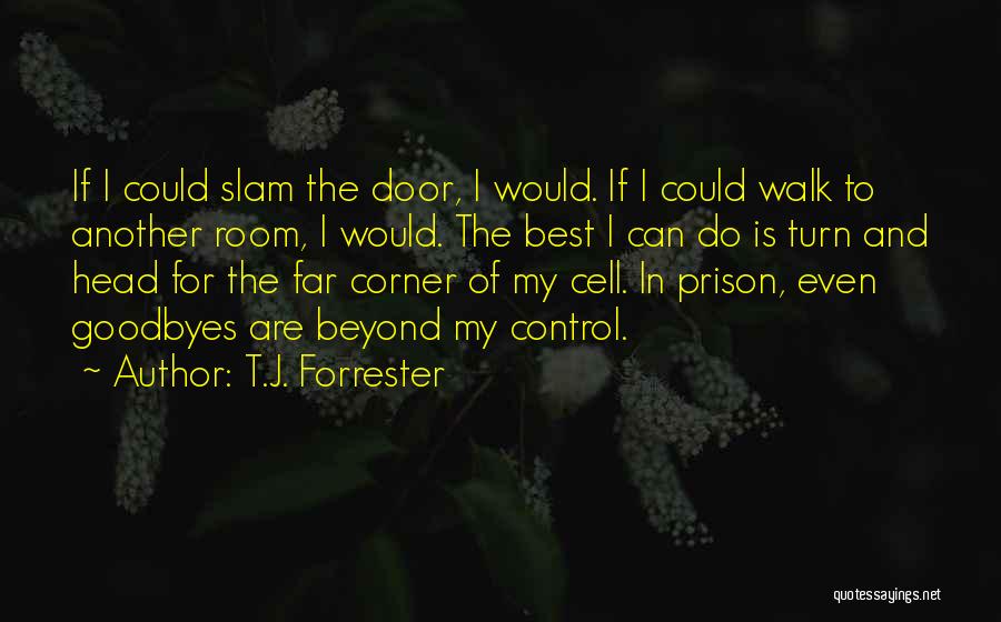 T.J. Forrester Quotes: If I Could Slam The Door, I Would. If I Could Walk To Another Room, I Would. The Best I