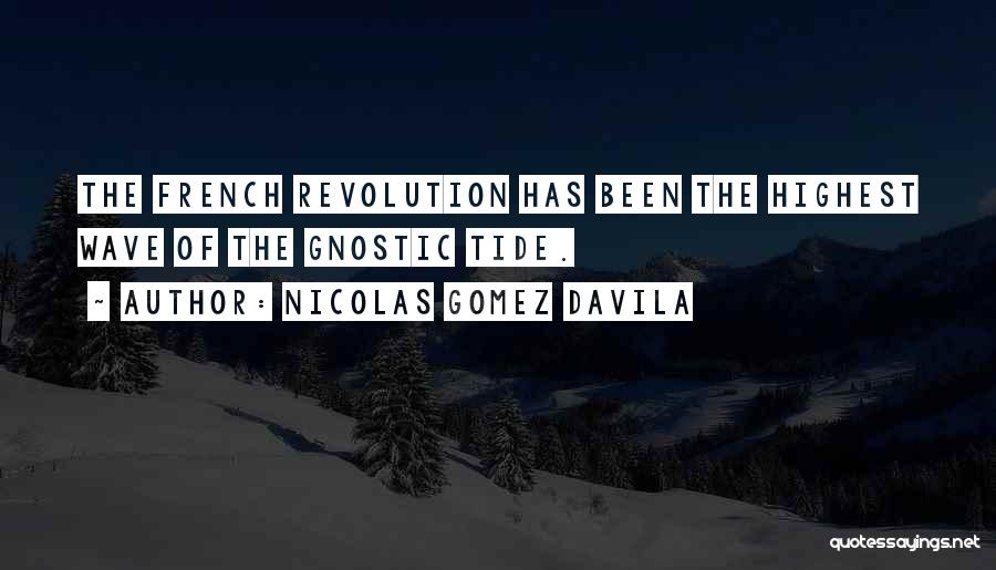 Nicolas Gomez Davila Quotes: The French Revolution Has Been The Highest Wave Of The Gnostic Tide.