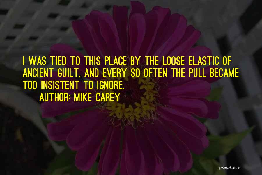 Mike Carey Quotes: I Was Tied To This Place By The Loose Elastic Of Ancient Guilt, And Every So Often The Pull Became