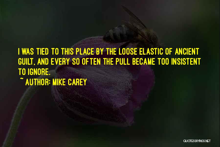 Mike Carey Quotes: I Was Tied To This Place By The Loose Elastic Of Ancient Guilt, And Every So Often The Pull Became