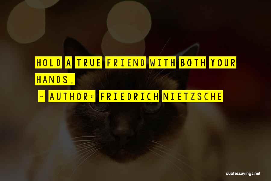 Friedrich Nietzsche Quotes: Hold A True Friend With Both Your Hands.